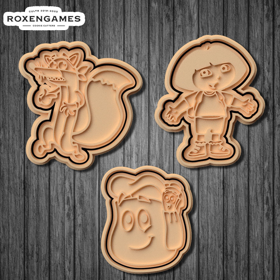 Файл 3D Dora and Friends cookie cutter set of 6 🍪・Модель для загрузки и